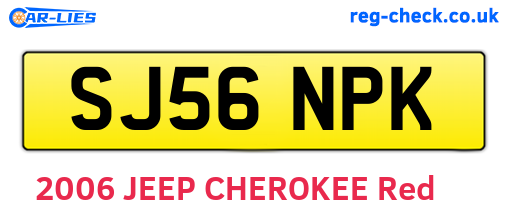 SJ56NPK are the vehicle registration plates.