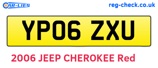 YP06ZXU are the vehicle registration plates.