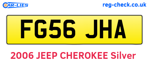 FG56JHA are the vehicle registration plates.