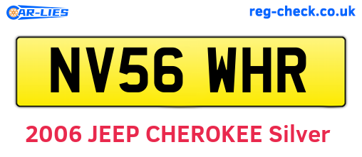 NV56WHR are the vehicle registration plates.