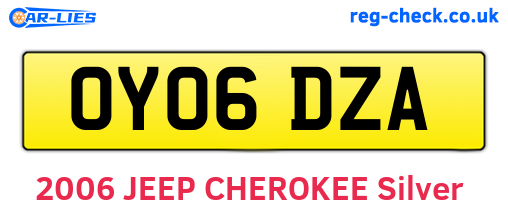 OY06DZA are the vehicle registration plates.