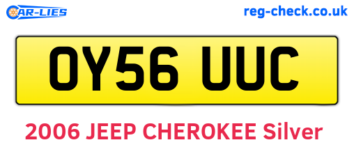 OY56UUC are the vehicle registration plates.