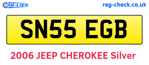 SN55EGB are the vehicle registration plates.