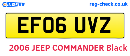 EF06UVZ are the vehicle registration plates.
