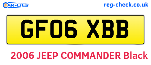 GF06XBB are the vehicle registration plates.