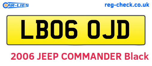 LB06OJD are the vehicle registration plates.