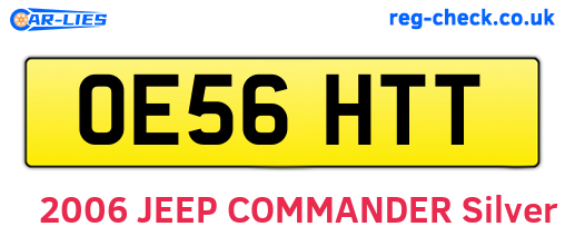 OE56HTT are the vehicle registration plates.