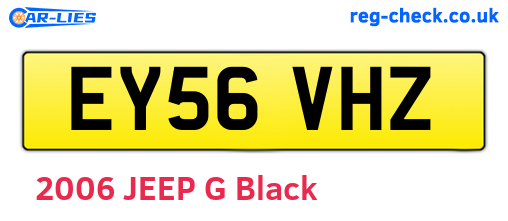 EY56VHZ are the vehicle registration plates.