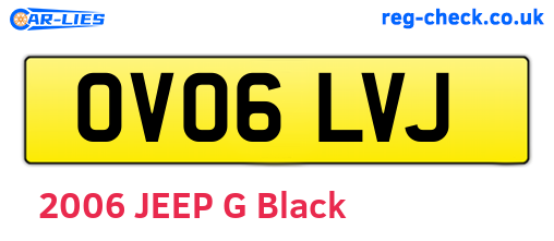 OV06LVJ are the vehicle registration plates.