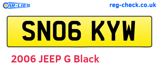 SN06KYW are the vehicle registration plates.