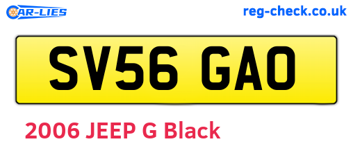 SV56GAO are the vehicle registration plates.