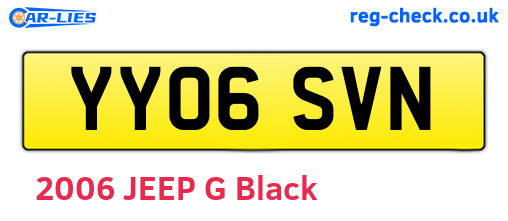 YY06SVN are the vehicle registration plates.