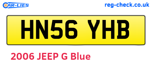 HN56YHB are the vehicle registration plates.