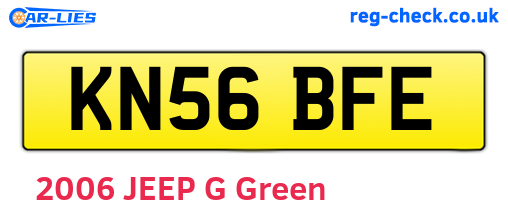 KN56BFE are the vehicle registration plates.