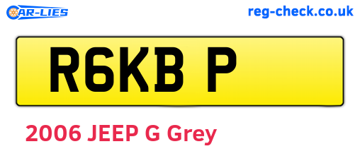 R6KBP are the vehicle registration plates.
