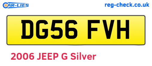 DG56FVH are the vehicle registration plates.