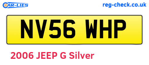 NV56WHP are the vehicle registration plates.