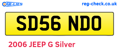 SD56NDO are the vehicle registration plates.