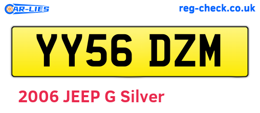 YY56DZM are the vehicle registration plates.