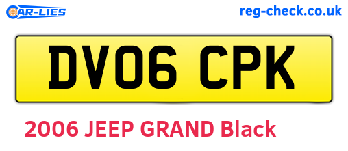 DV06CPK are the vehicle registration plates.