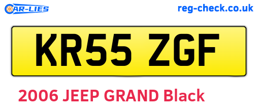 KR55ZGF are the vehicle registration plates.