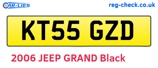 KT55GZD are the vehicle registration plates.