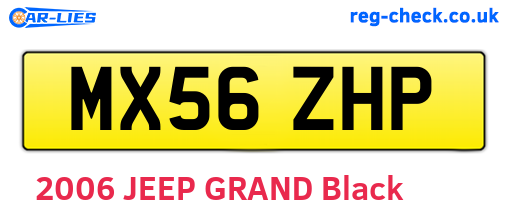 MX56ZHP are the vehicle registration plates.