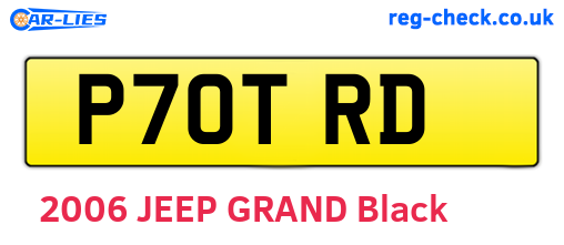 P70TRD are the vehicle registration plates.
