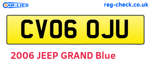 CV06OJU are the vehicle registration plates.