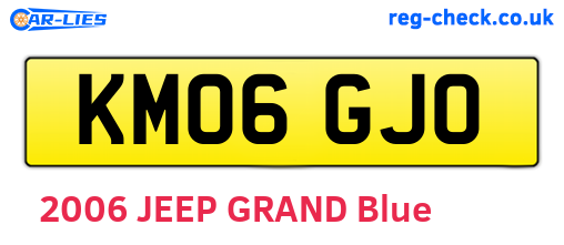 KM06GJO are the vehicle registration plates.