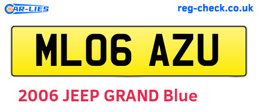 ML06AZU are the vehicle registration plates.