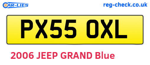 PX55OXL are the vehicle registration plates.