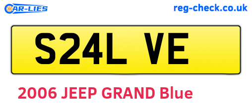 S24LVE are the vehicle registration plates.