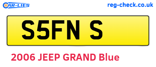 S5FNS are the vehicle registration plates.