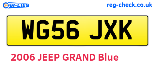 WG56JXK are the vehicle registration plates.