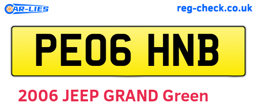 PE06HNB are the vehicle registration plates.