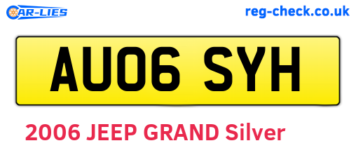 AU06SYH are the vehicle registration plates.