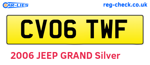 CV06TWF are the vehicle registration plates.