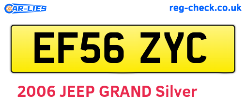 EF56ZYC are the vehicle registration plates.