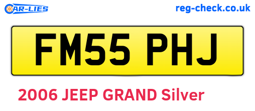 FM55PHJ are the vehicle registration plates.