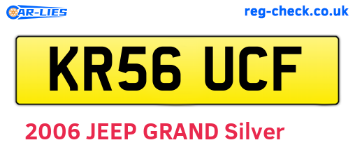 KR56UCF are the vehicle registration plates.
