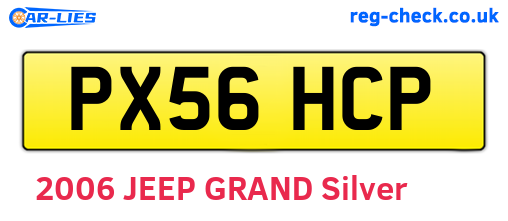 PX56HCP are the vehicle registration plates.