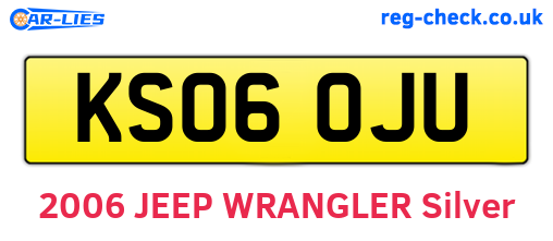 KS06OJU are the vehicle registration plates.