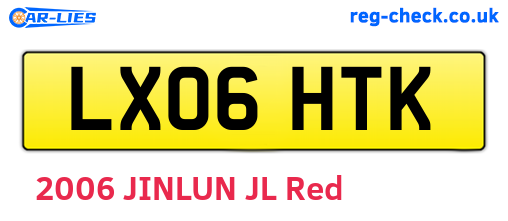 LX06HTK are the vehicle registration plates.