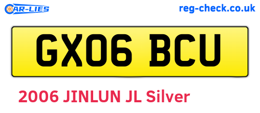 GX06BCU are the vehicle registration plates.