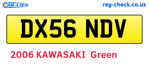 DX56NDV are the vehicle registration plates.