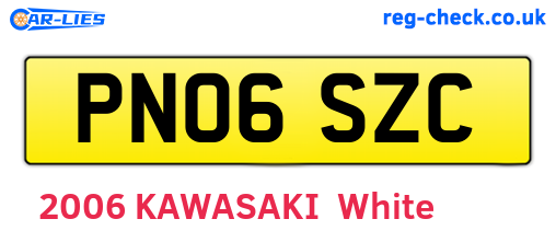 PN06SZC are the vehicle registration plates.