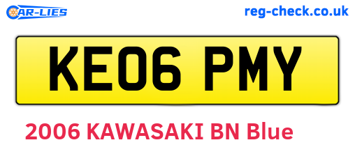 KE06PMY are the vehicle registration plates.