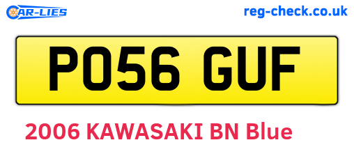 PO56GUF are the vehicle registration plates.