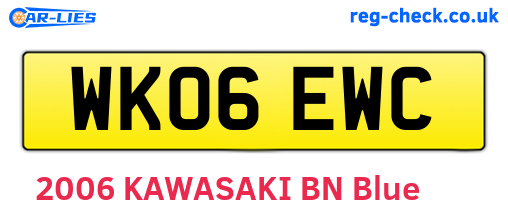 WK06EWC are the vehicle registration plates.